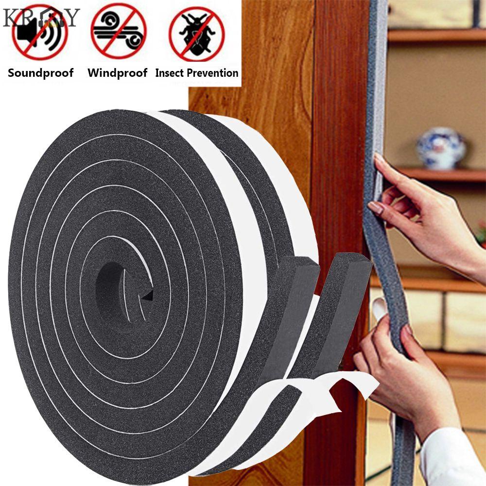 1/ 2 cuộn băng keo xốp dán viền cửa sổ/ cửa ra vào chống gió chống bụi cách âm tự dính 2m