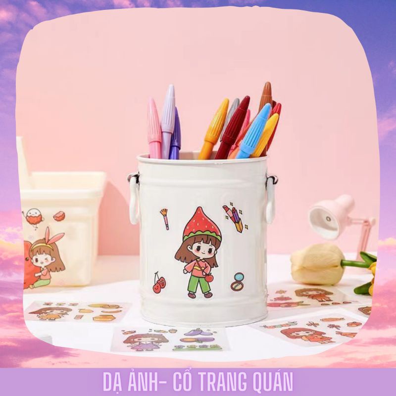 Ngẫu Nhiên 2 Tấm Sticker 6*6cm Siêu Dễ Thương Trang Trí Cả Thế Giới