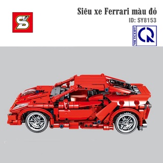 Đồ Chơi Lắp Ráp Siêu Xe Ferrari Màu Đỏ - SY BLOCK 8153