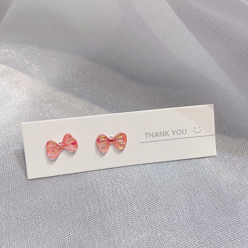 Khuyên tai hình nơ nhiều màu sắc tùy chọn xinh xắn cho nữ