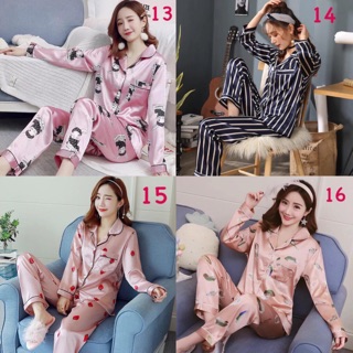 Bộ pizama lụa hàng quảng châu ( sẵn số 2,3,11,12 sz M, L)