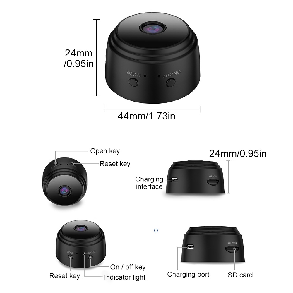 Camera Giám Sát Em Bé Độ Phân Giải 1080P HD, Hỗ Trợ Quay Ban Đêm