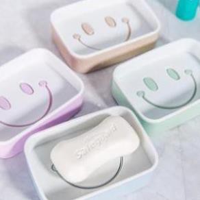 [Loại tốt] Khay để xà bông hai lớp hình mặt cười - K005