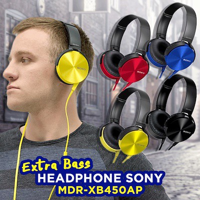 Tai Nghe Chụp Tai Headphone Extra Bass XB450AP - ÂM THANH HAY, Có Mic Đàm Thoại