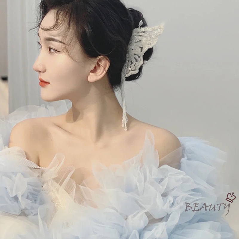 Cài Tóc Đính Đá Thanh Lịch Cho Cô Dâu