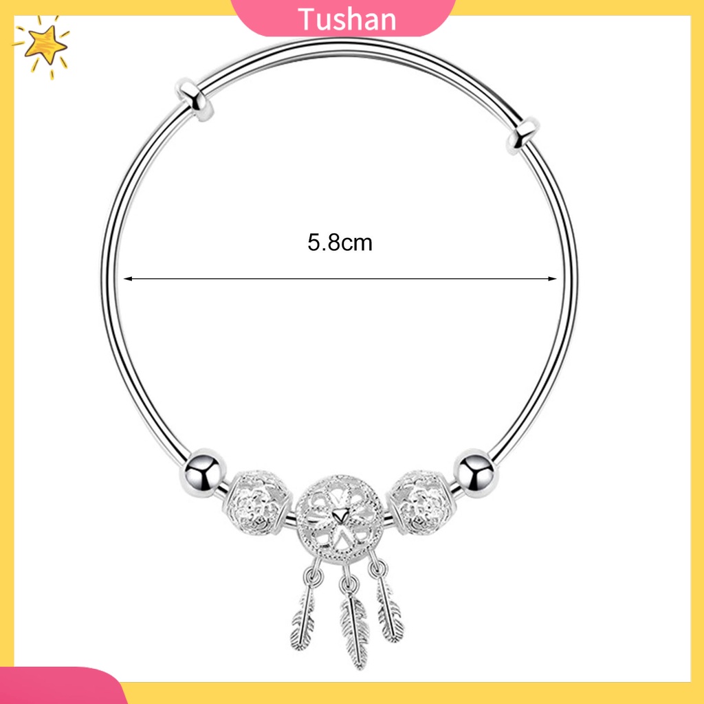 Vòng tay đính lông vũ tua rua thời trang cho nữ