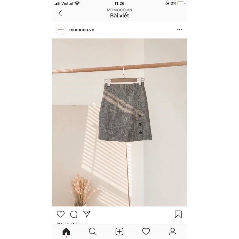 chân váy dạ momoco