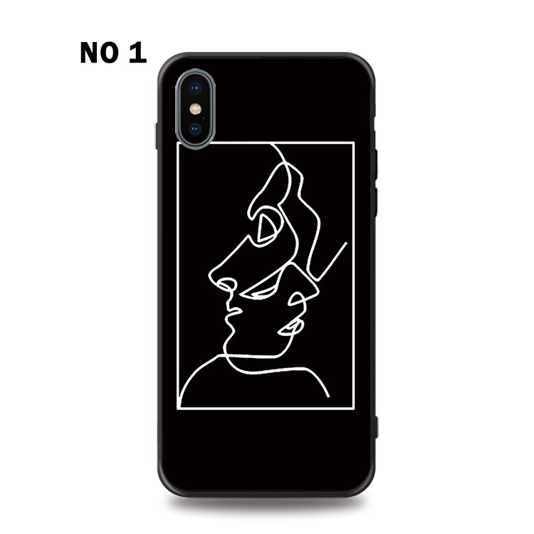 Ốp Điện Thoại tpu Mềm Họa Tiết Đơn Giản Sáng Tạo Cho iphone 6s 7 8 plus x xr 11 13 pro xs max 12 mini 14 pro max se2