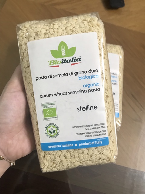 Nui sao hữu cơ Bioitalia 500gr cho bé Date 2023