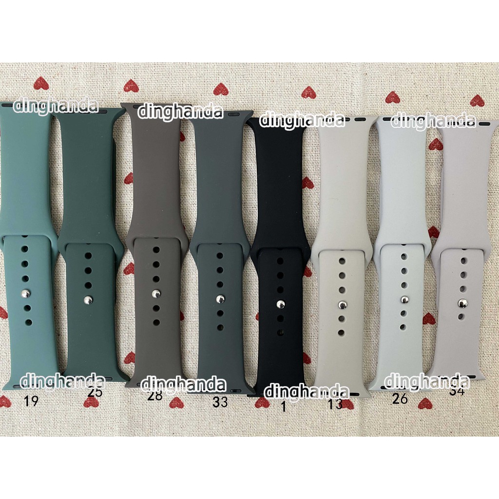 Dây Đeo Thể Thao Bằng Silicone Cho Đồng Hồ Thông Minh Apple Watch Series 8 7 6 5 4 3 2 1 SE 38mm 40mm 42mm 44mm 41mm 45mm