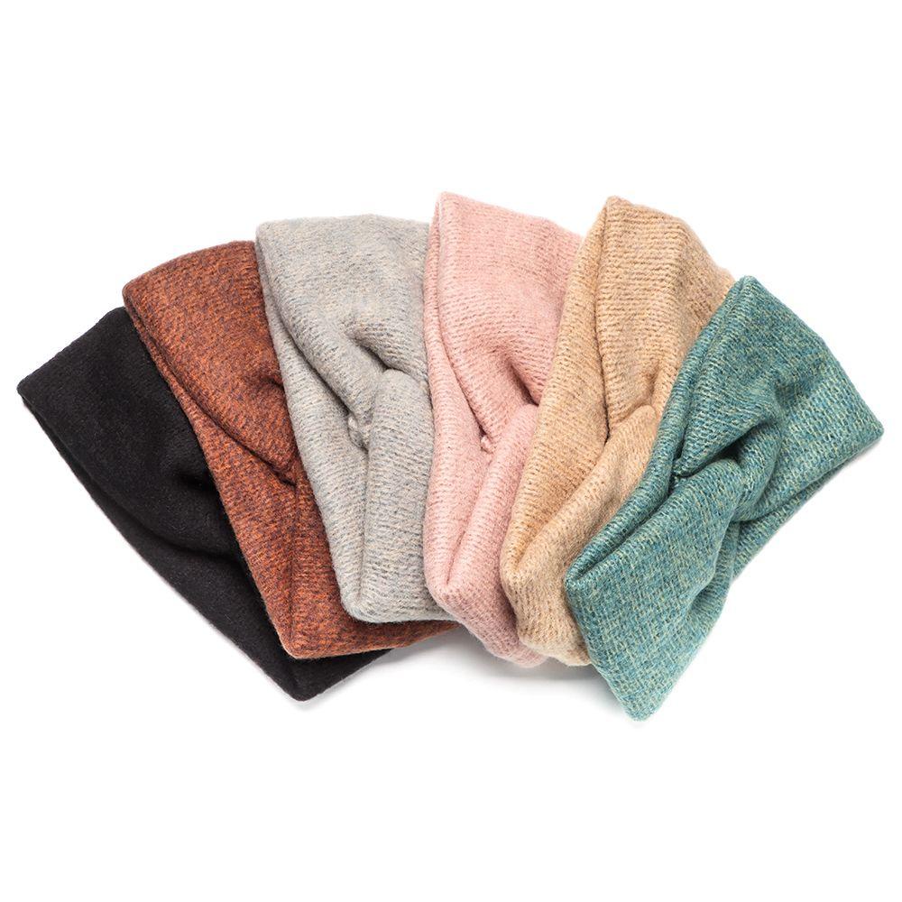 Băng Đô Turban Đan Chéo Co Giãn Thời Trang Thu Đông Cho Nữ