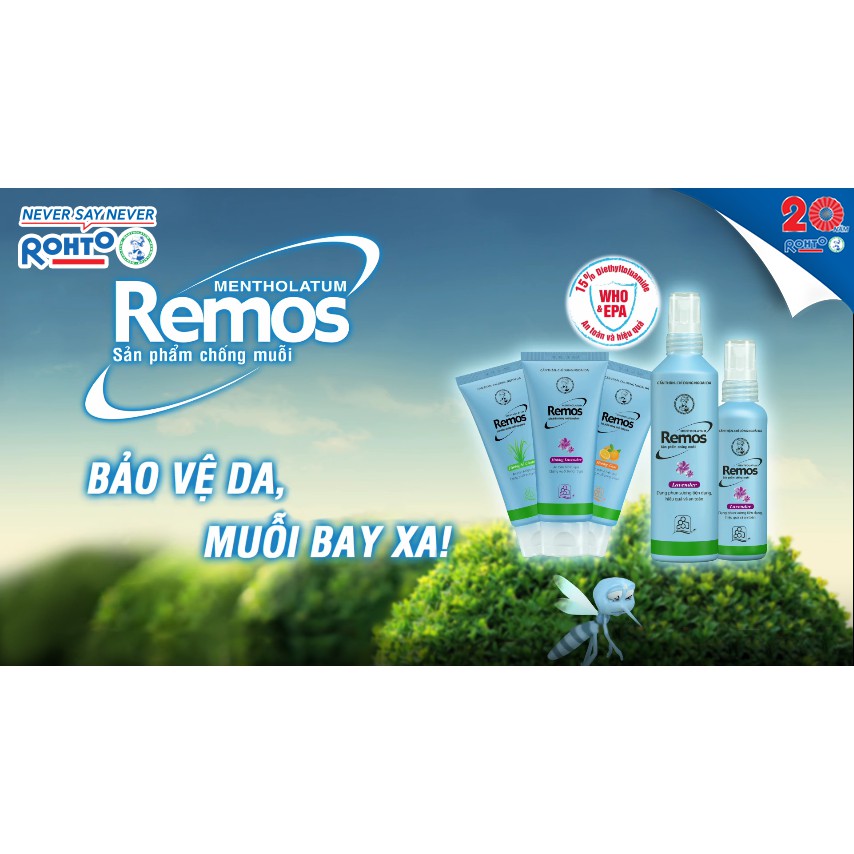 ✔️️️Remos xịt chống muỗi 60ml