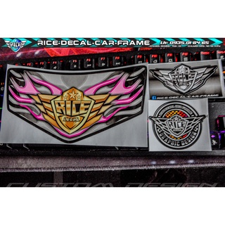 Tem Dán Hộp Đầu Sirius  (Hôp đầu sihelo ) Rice decal car frame Mẫu Lửa dán tất cả màu sơn