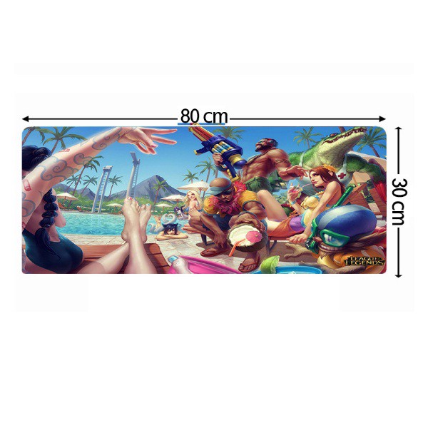 Bàn di chuột, lót chuột, mouse pad size siêu lớn 80CM X30CM Hình game.