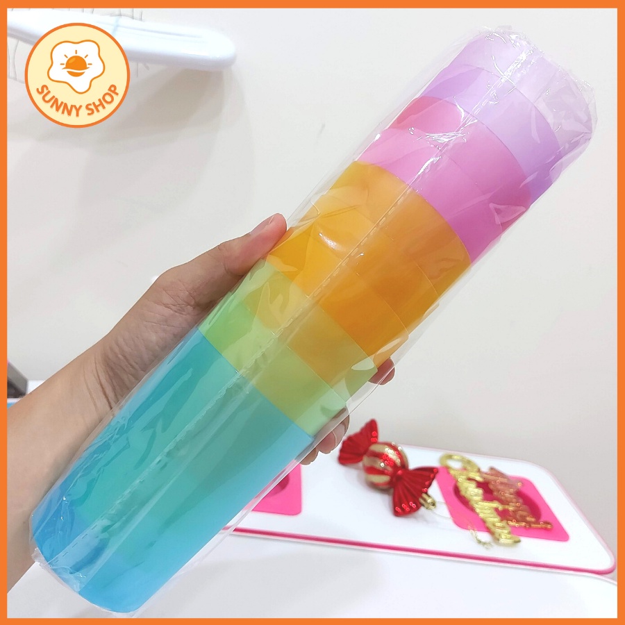 Ly nhựa sắc màu picnic - 10 cái