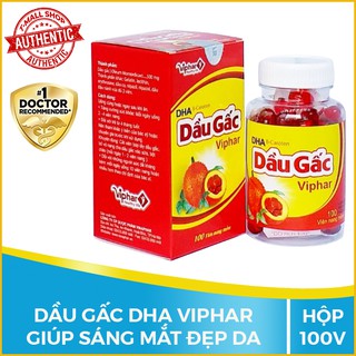 Dầu gấc DHA giúp sáng mắt đẹp da, Hộp 100 viên