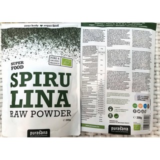 BỘT TẢO SLIRULINA HỮU CƠ SIÊU THỰC PHẨM SUPERFOOD 200g