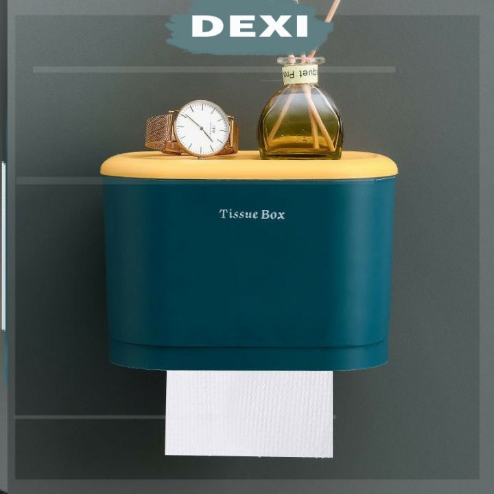 Hộp đựng giấy vệ sinh dán tường, chống nước tiện lợi DEXI
