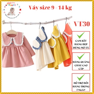 váy thu đông bé gái nhí size 6-14kg đáng yêu VT30