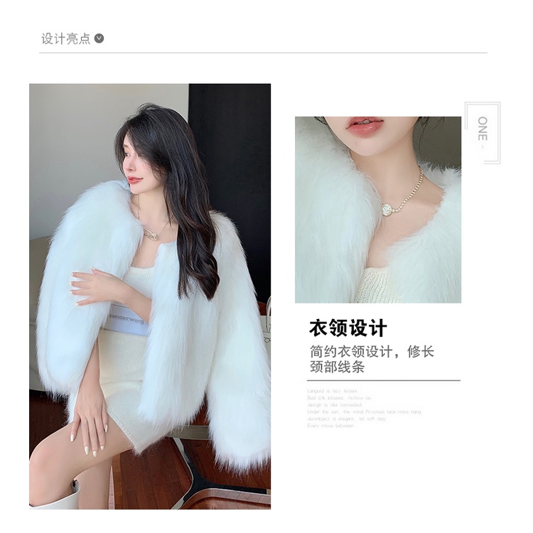 Áo Khoác Lông Cáo Nhân Tạo Dáng Ngắn Thời Trang Mùa Đông 2022