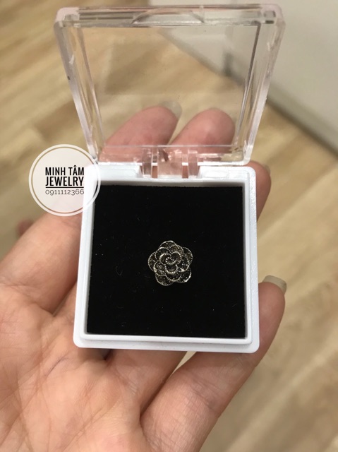 Charm hoa hồng bạc s925