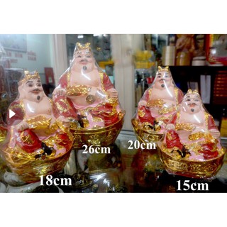 Bộ tượng hai ông thần tài thổ địa áo đỏ -có 4 cỡ