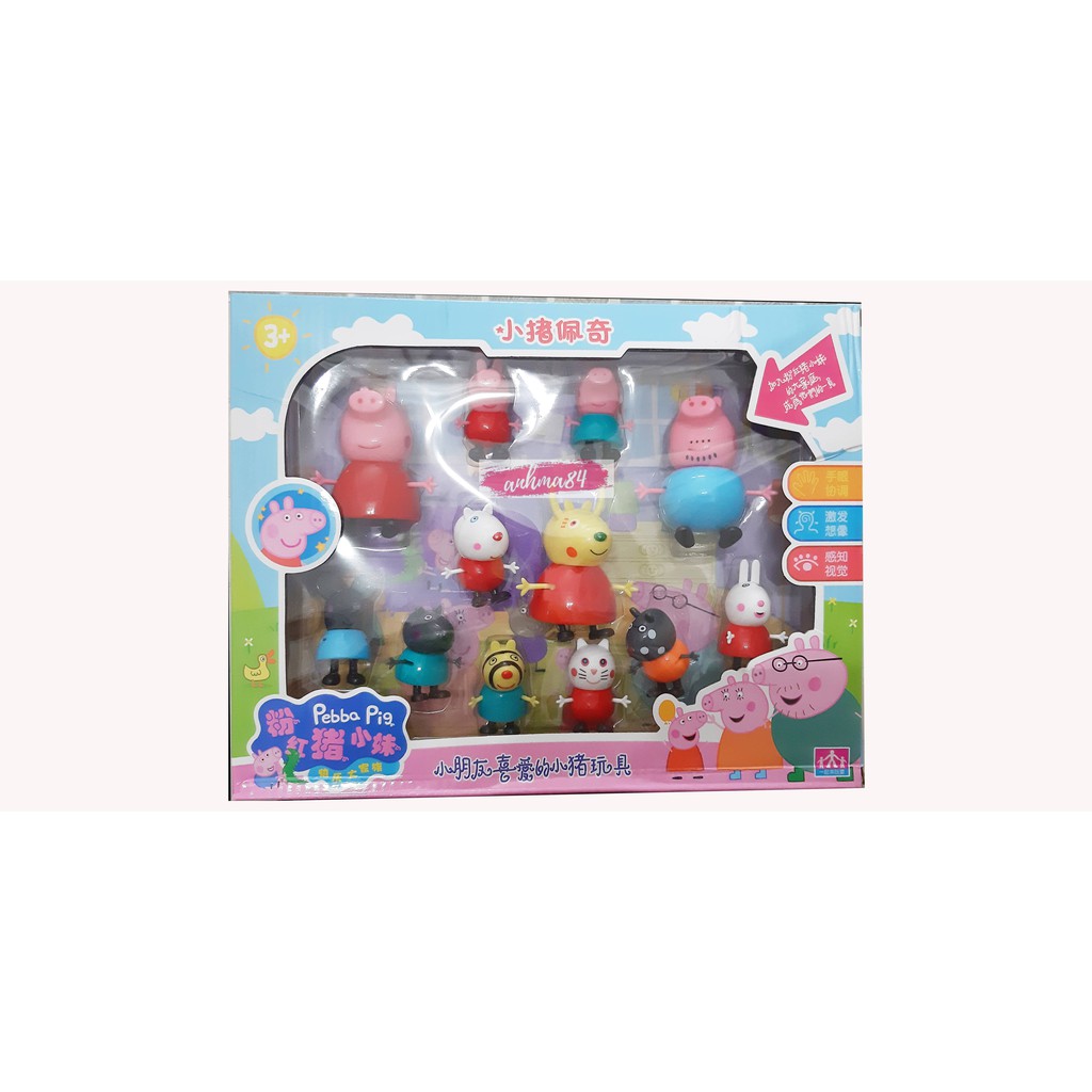 ĐỒ CHƠI BỘ HEO PEPPA PIG - GỒM 12 CON - NO.333.90 - KÈM ẢNH THẬT!