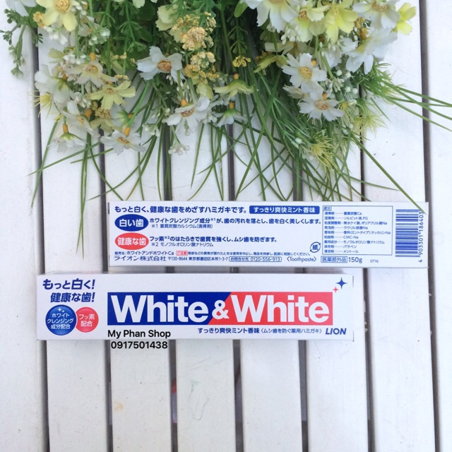 Kem Đánh Răng White &amp; White Nhật Bản 150g