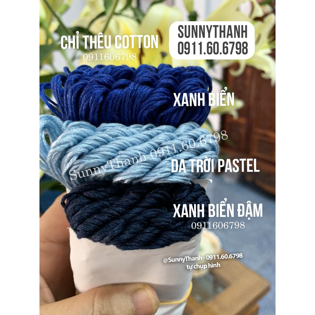 Chỉ thêu cotton theo tép Sunnythanh thêu doll