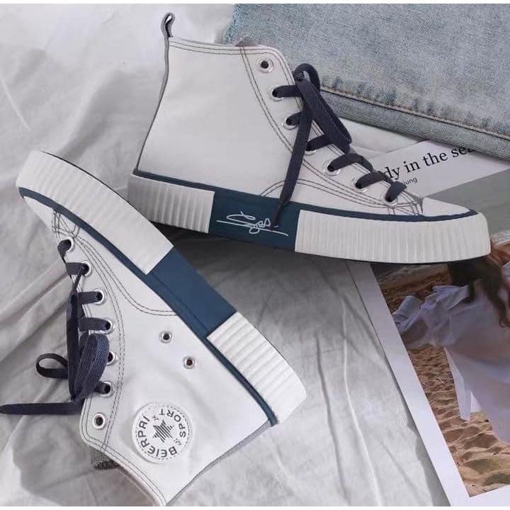 Giày sneaker cổ cao chữ ký CHIBEST QC055  .