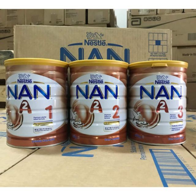 Sữa Nan A2 Úc số 1, số 2, số 3 800g