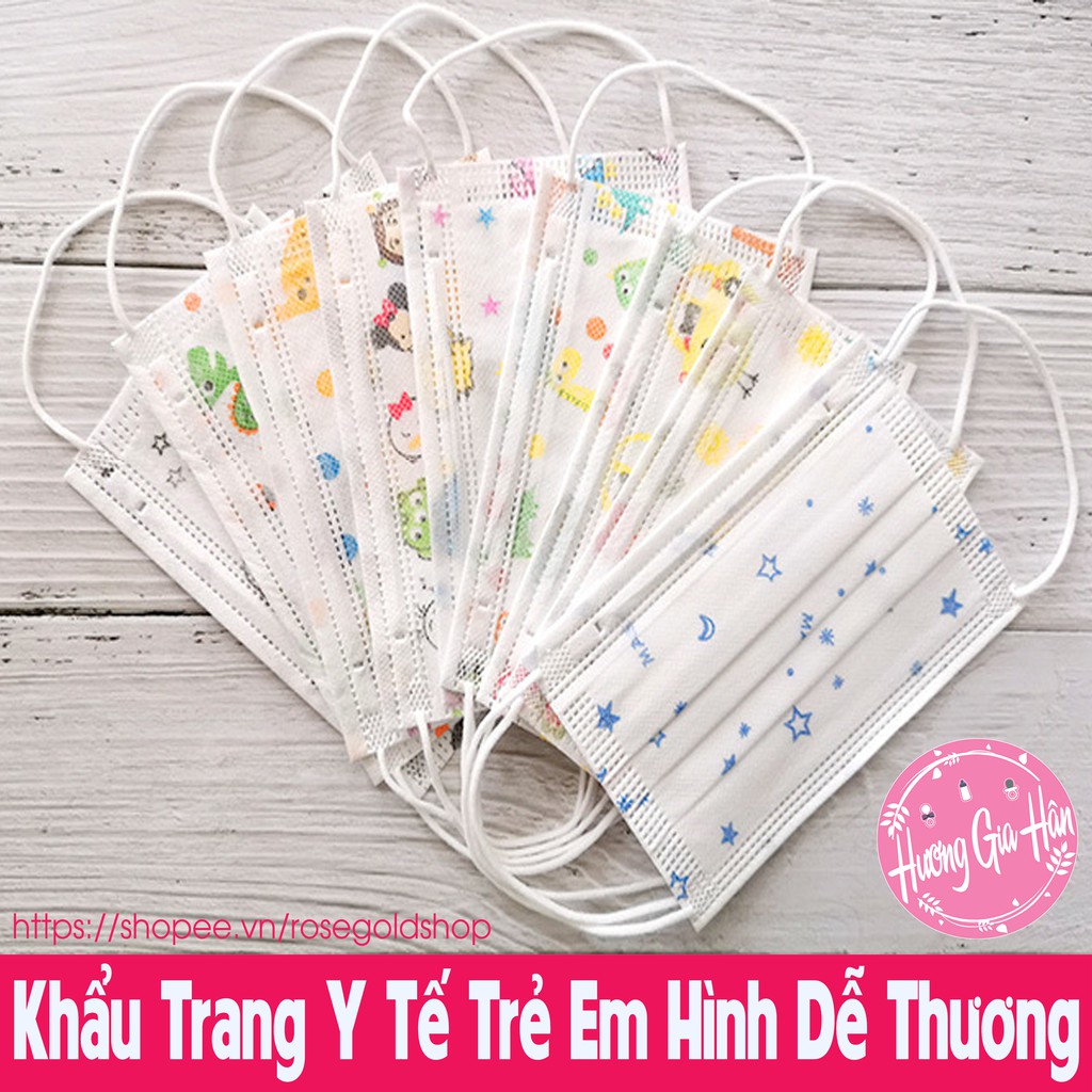 Khẩu Trang Y Tế Trẻ Em Hình Siêu Dễ Thương Dành Cho Bé Dưới 10 Tuổi