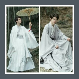 [CHÍNH HÃNG-U U LỘC MINH] Hán phục cổ trang Trung Quốc phong cách hiệp khách chiết eo 3 mảnh váy 3m.