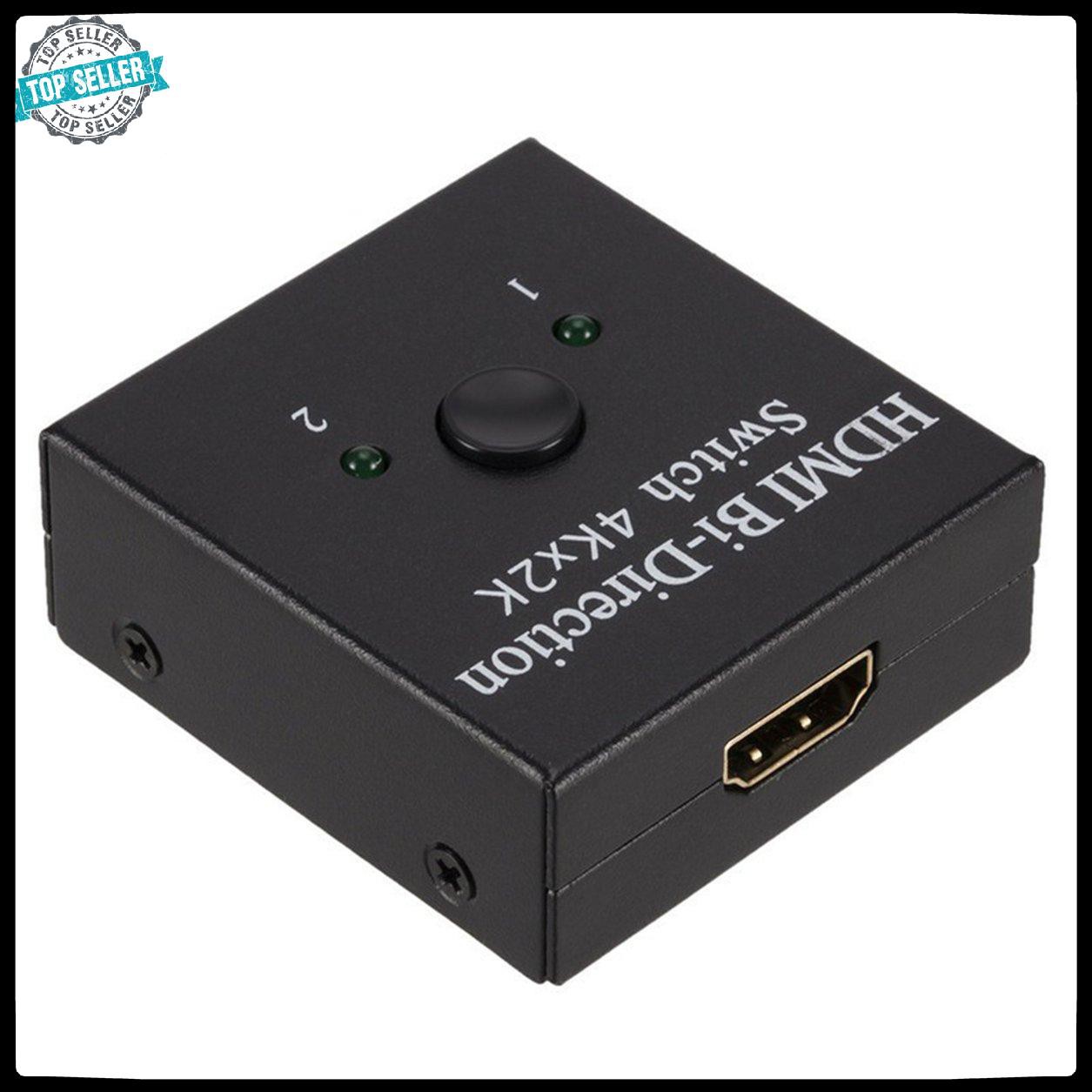 [hàng mới về] HDMI Switch 2 in 1 out HDMI Splitter 1x2/2x1 Adapter out Converter for TV Box