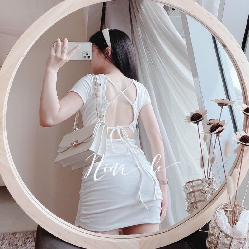 ĐẦM BODY hở lưng dây đan chéo