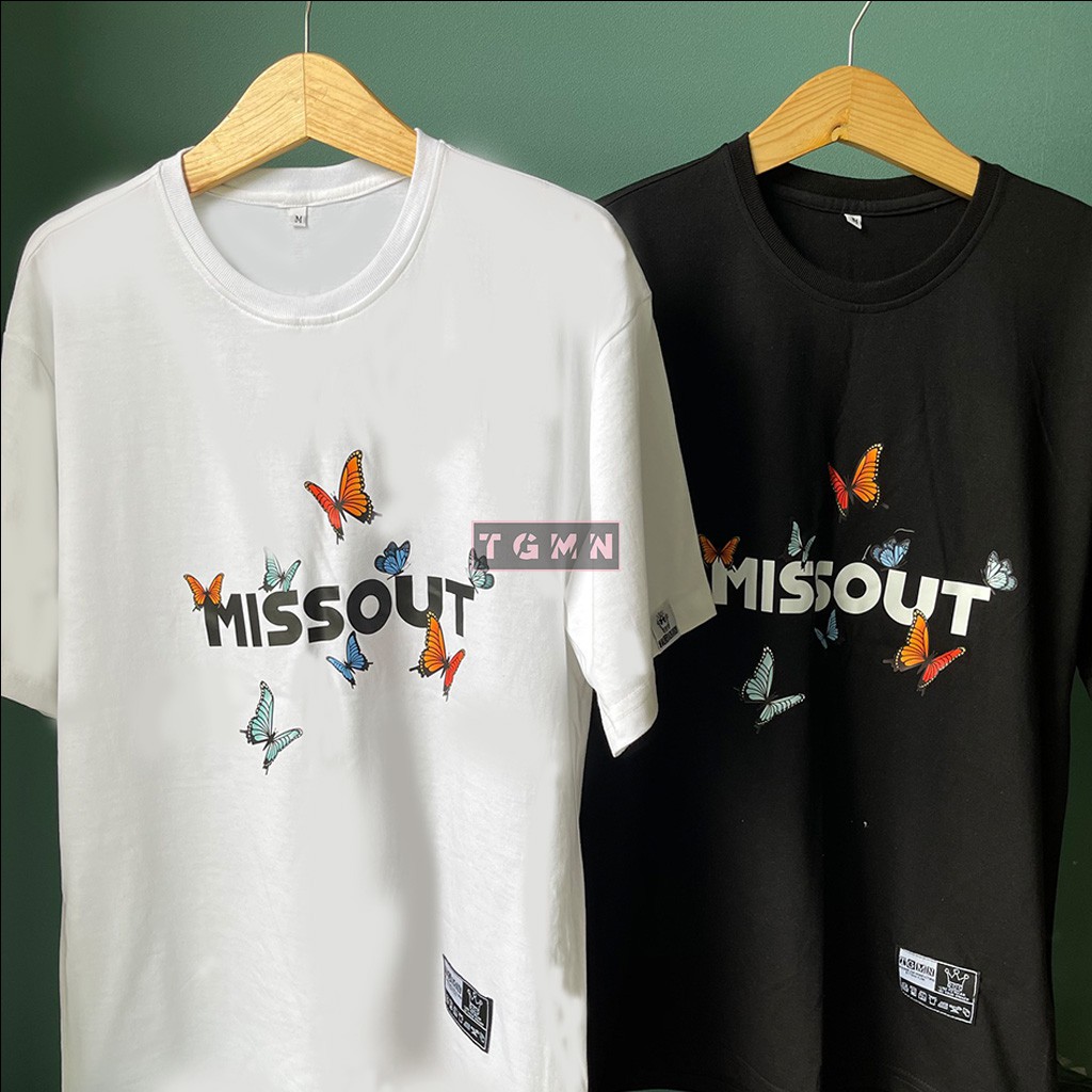 [Ảnh Thật] Áo Thun Unisex Form Rộng MISS.OUT. BƯỚM Ulzzang Unisex TGMN