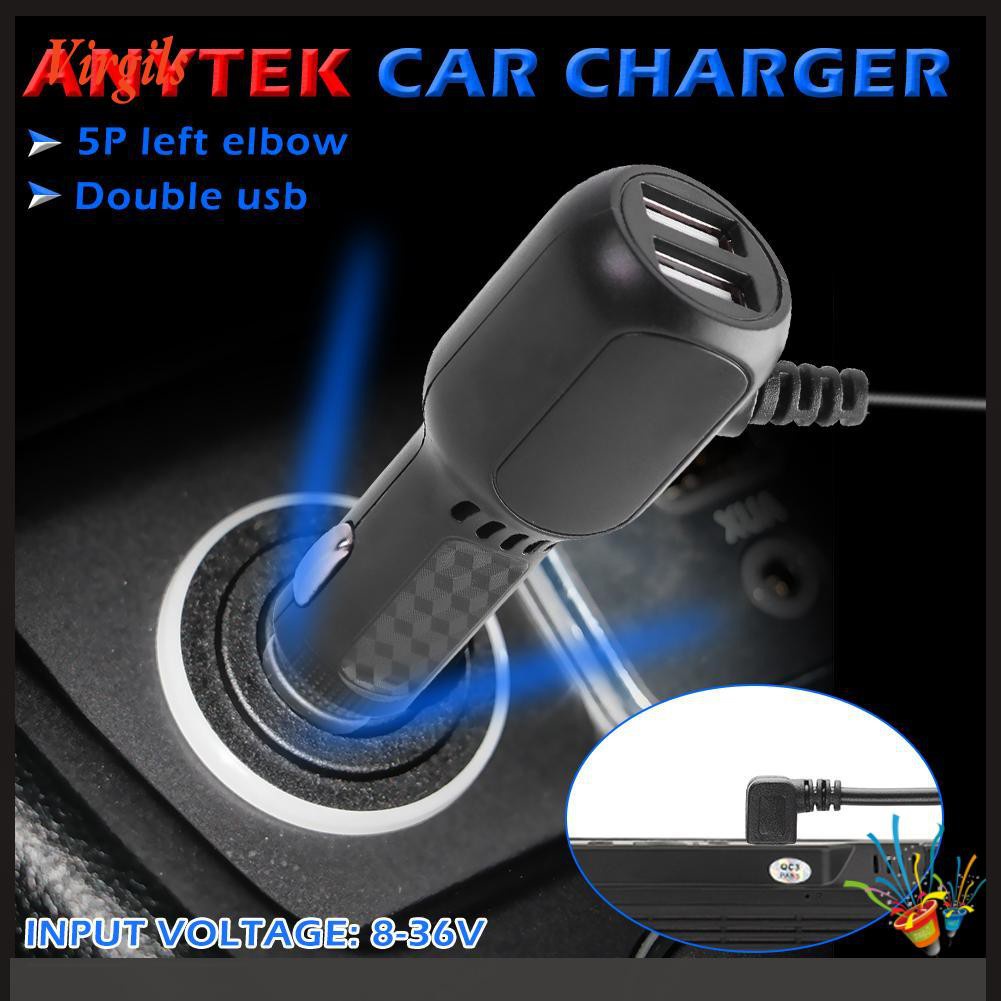 For Anytek Car DVR Camera 3.5m 5V 3A Mini USB Car Charger with 2 USB Port