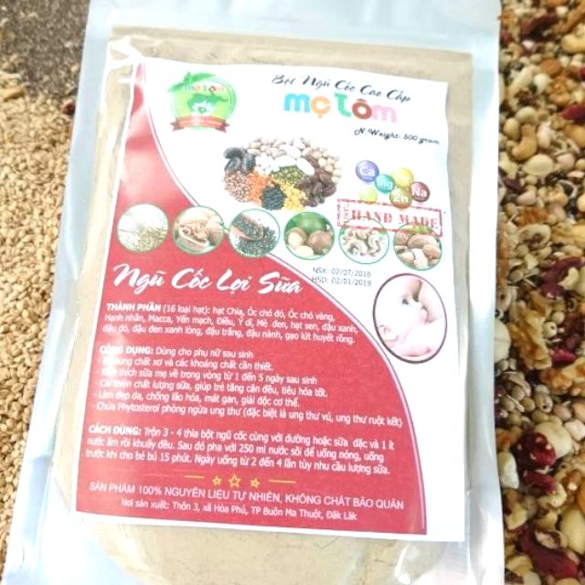 1KG BỘT NGŨ CỐC LỢI SỮA MẸ TÔM 17 LOẠI HẠT, LỢI SỮA ĐẸP DA,LỢI SỮA TĂNG CÂN HOẶC GIẢM CÂN,GRANOLA,HẠNH NHÂN