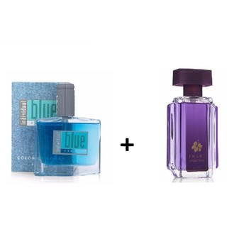 Combo nước hoa Blue nam + Imari vuông tím nữ