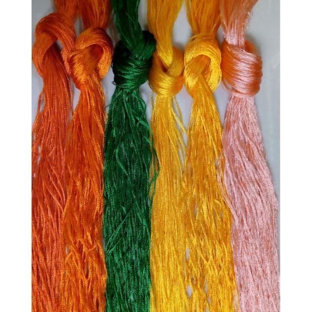 400 - 800g chỉ tơ bóng 100 màu