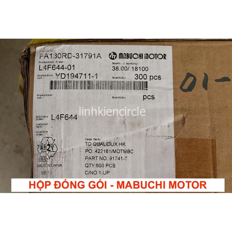 2 cái motor mini 130 - 181000 của Mabuchi chất lượng cao 3V - 5V tốc độ 12000 RPM - LK0004