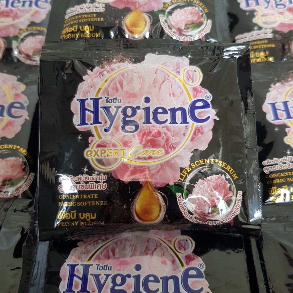 5 dây nước xả Hygiene Đen Peony Bloom , nước xả vải đậm đặc làm mềm vải, nước xả Thái Hygiene Đen