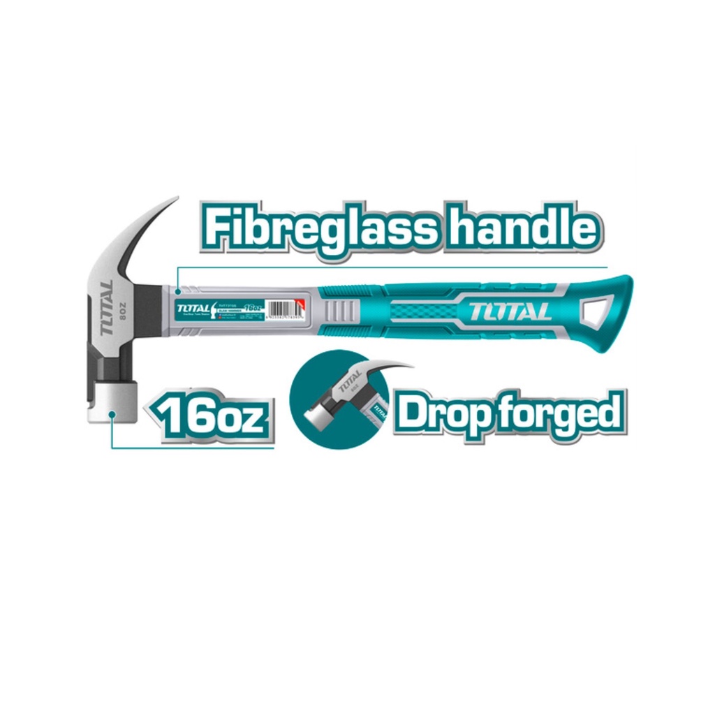 Búa đóng đinh, nhổ đinh 16oz/450g TOTAL THTCH0166