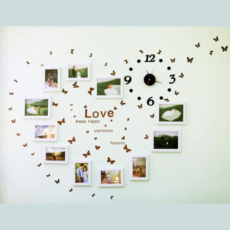 Bộ Khung Ảnh Treo Tường Trái Tim phòng cưới - Bảo Hành Gãy, Vỡ -hỗ trợ in ảnh tặng kèm đinh 3