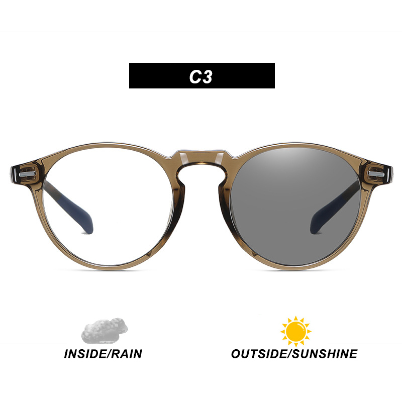 Mắt kính gọng tròn chống tia bức xa kiểu dáng thời trang phong cách retro dành cho nam