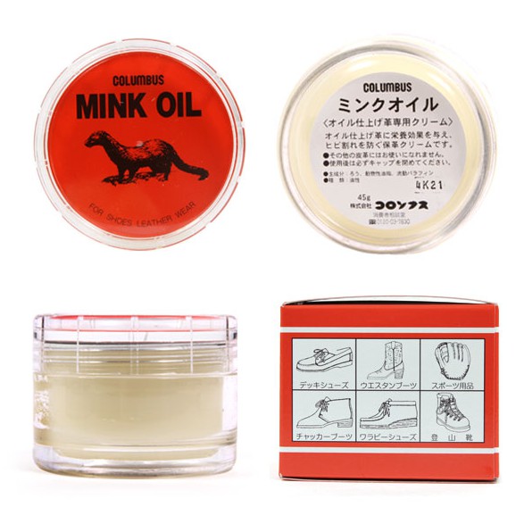 [Columbus-Nhật] Mink Oil dưỡng da, cấp dầu cho túi, ví da từ Nhật