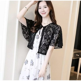 Áo Khoác Lửng Ren 2 Màu