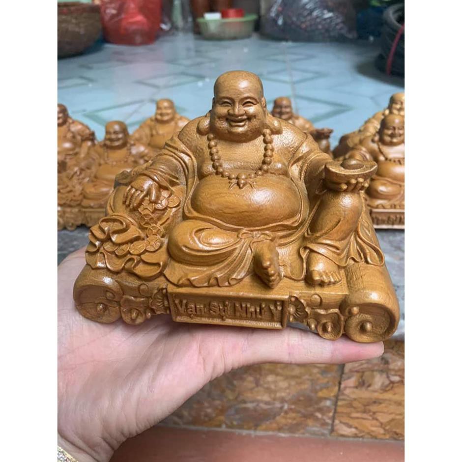 tượng phật di lặc để ô tô gỗ bách xanh | BigBuy360 - bigbuy360.vn