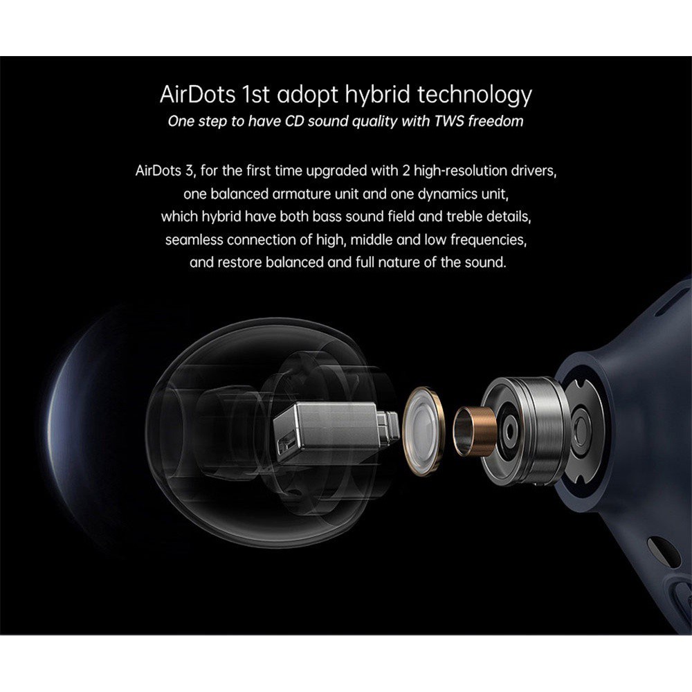 Tai Nghe Chơi Game Airdots Pro 3 Xiaomi Airdots S Tws Redmi Airdots Pro3 Kết Nối Bluetooth 5.0 Kèm Mic