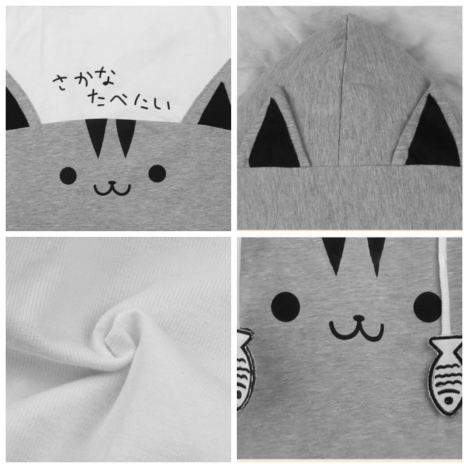 Neko Atsume Hoodies Anime Dễ thương Mèo Kawaii Sân sau t Áo sơ mi Cosplay Nhật Bản Harajuku Phụ nữ Áo khoác Áo khoác Mùa đông Ngoại vi cho Áo khoác Hoạt hình